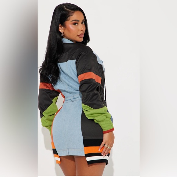 Fashion Nova Blue and Black Mini Dress - Picture 2 of 3